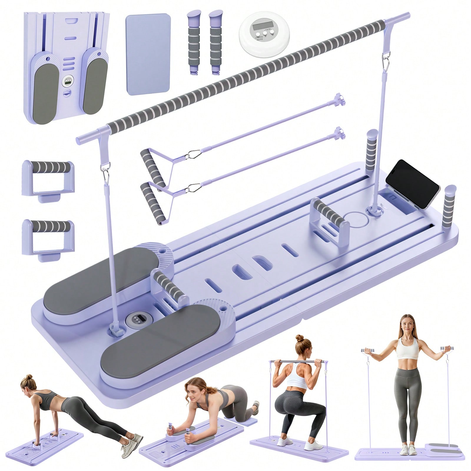 Pilates & Yoga Unleashed International Academy - Реформер для пилатеса с перекладиной, доска