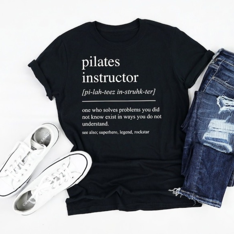 Хлопковая футболка с инструкто – обзор и цена Pilates Yoga Instructor