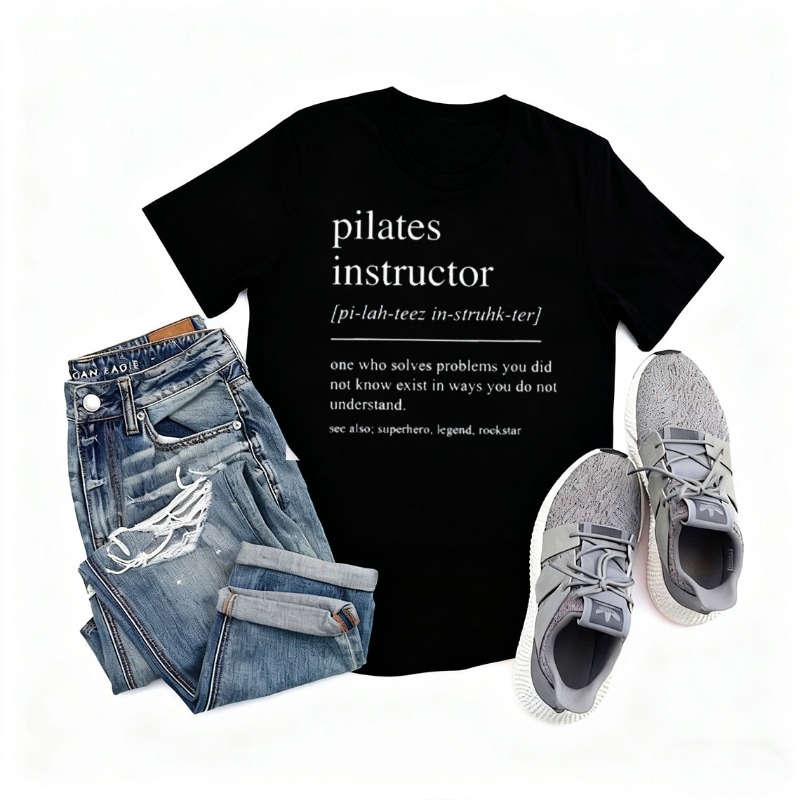 Хлопковая футболка с инструкто – обзор и цена Pilates Yoga Instructor